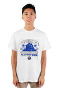 Gildan mens tshirt plain white front view