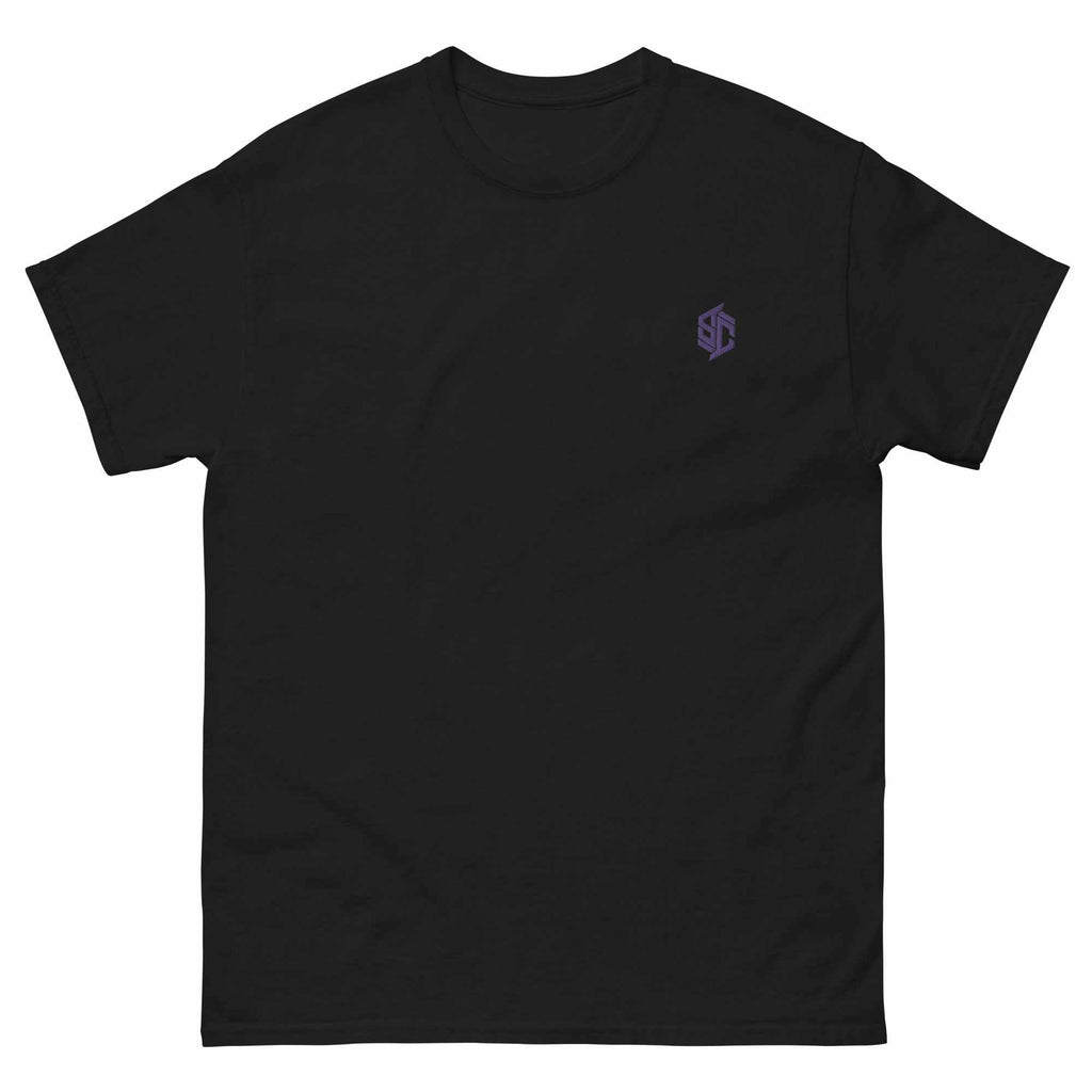 Men's classic tee 100% cotton structured fit with sharp edges in grey tones
