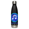 17-ounce stainless steel water bottle with double-wall insulation and leak-proof cap
